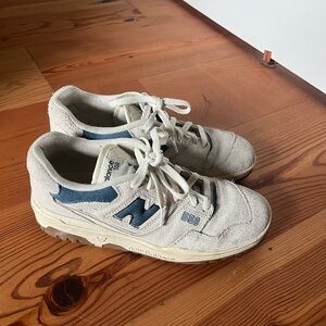 New Balance 550 Off-White and Navy Sneakers